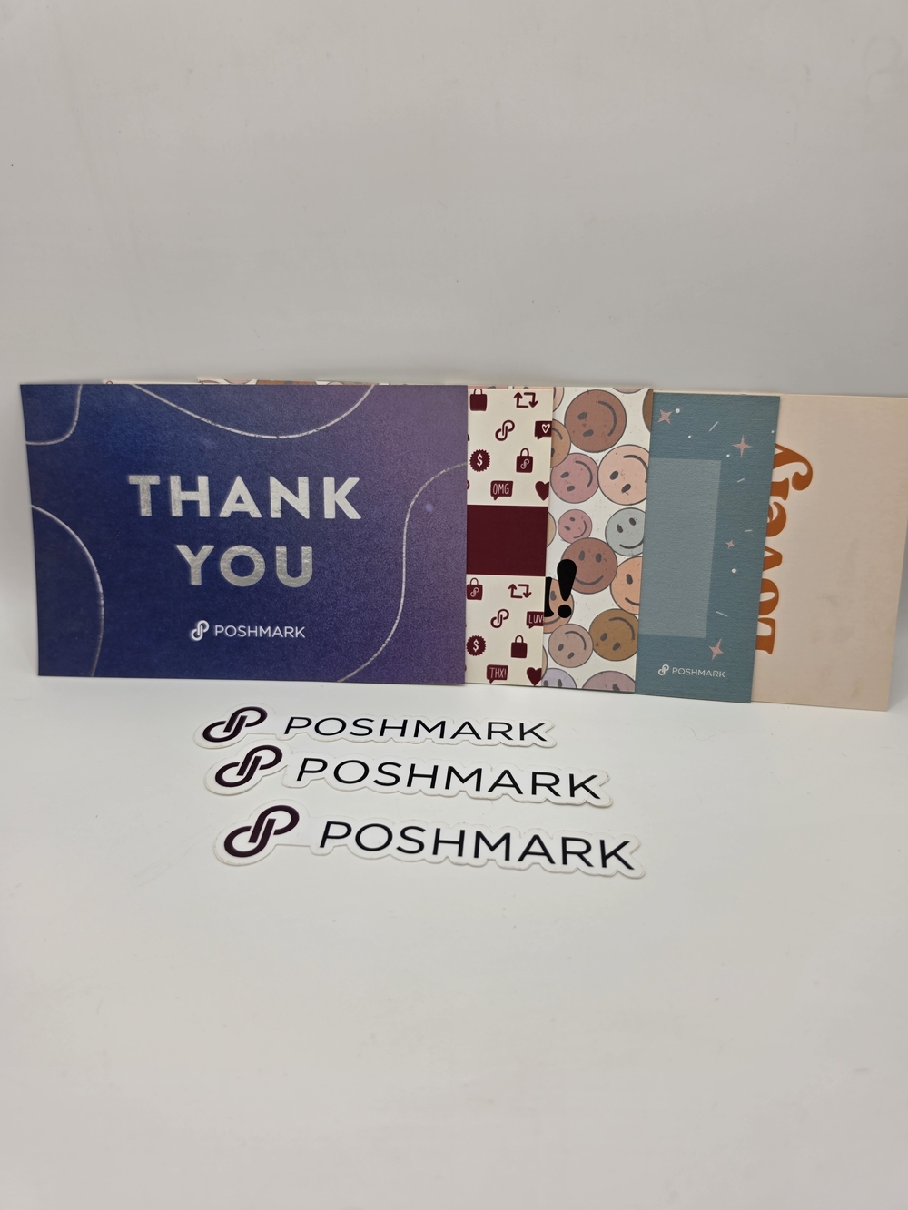 Poshmark Pack Of 5 Multicolored 5 Designs Thank You Cards & Sticker Set